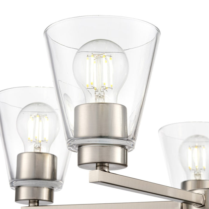 Millennium Lighting Strayhan 24" 5Lt Chandelier, Brushed Nickel/Clear