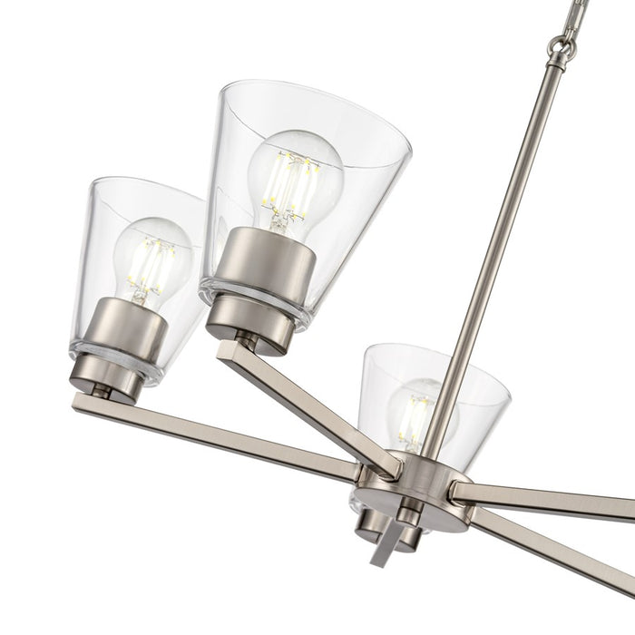 Millennium Lighting Strayhan 24" 5Lt Chandelier, Brushed Nickel/Clear