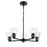 Millennium Lighting Strayhan 24" 5Lt Chandelier, Matte Black/Clear - 64105-MB