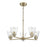 Millennium Lighting Strayhan 24" 5Lt Chandelier, Modern Gold/Clear - 64105-MG