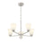 Millennium Strayhan 5Lt Chandelier, Nickel/White Frosted - 64105WG-BN