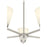Millennium Strayhan 5Lt Chandelier, Nickel/White Frosted