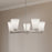 Millennium Strayhan 5Lt Chandelier, Nickel/White Frosted