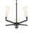 Millennium Strayhan 5Lt Chandelier, Black/White Frosted