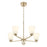 Millennium Strayhan 5Lt Chandelier, Gold/White Frosted - 64105WG-MG