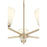Millennium Strayhan 5Lt Chandelier, Gold/White Frosted
