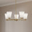 Millennium Strayhan 5Lt Chandelier, Gold/White Frosted