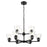 Millennium Lighting Strayhan 28.5" 9Lt Chandelier, Matte Black/Clear - 64109-MB