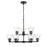 Millennium Lighting Strayhan 28.5" 9Lt Chandelier, Matte Black/Clear