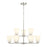 Millennium Strayhan 9Lt Chandelier, Nickel/White Frosted