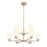 Millennium Strayhan 9Lt Chandelier, Gold/White Frosted - 64109WG-MG