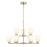 Millennium Strayhan 9Lt Chandelier, Gold/White Frosted