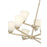 Millennium Strayhan 9Lt Chandelier, Gold/White Frosted