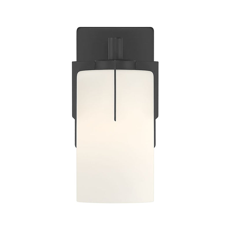 Millennium Froselle 1Lt Wall Sconce, Black/White Frosted
