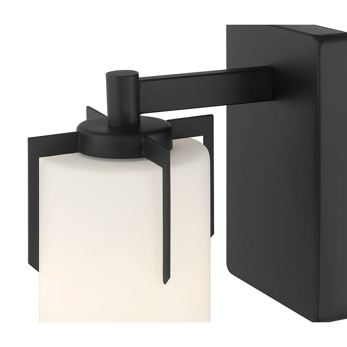 Millennium Froselle 1Lt Wall Sconce, Black/White Frosted