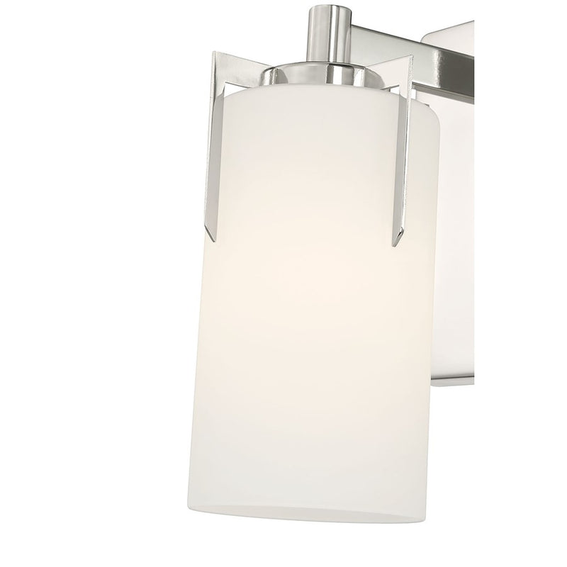 Millennium Froselle 1Lt Wall Sconce, Nickel/White Frosted