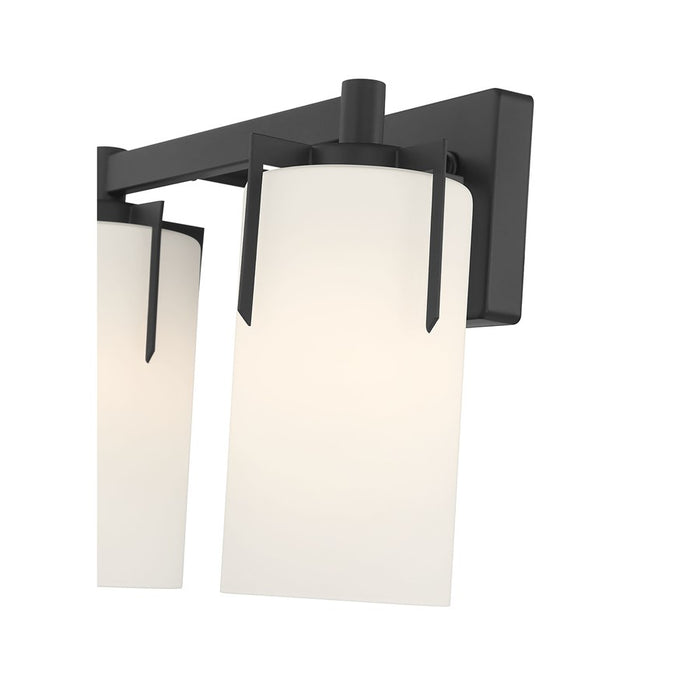Millennium Froselle 2Lt Bathroom Vanity Light, Black/White Frosted