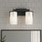 Millennium Froselle 2Lt Bathroom Vanity Light, Black/White Frosted