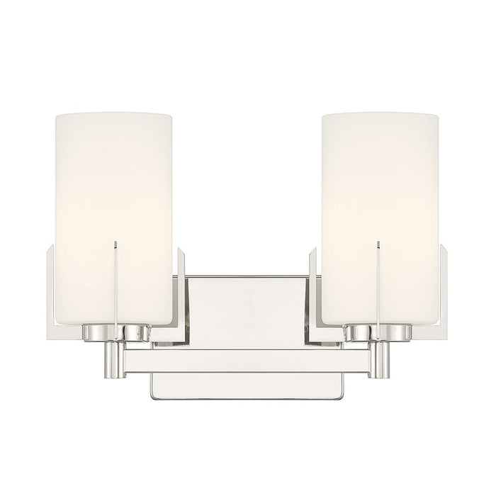 Millennium Froselle 2Lt Bathroom Vanity Light, Nickel/White Frosted