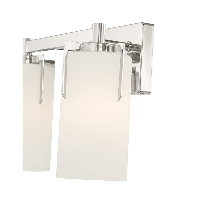Millennium Froselle 2Lt Bathroom Vanity Light, Nickel/White Frosted