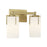 Millennium Froselle 2Lt Bathroom Vanity Light, Brass/White Frosted - 65002-VB