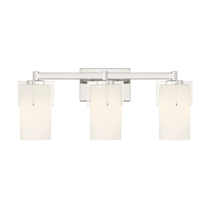 Millennium Froselle 3Lt Bathroom Vanity Light, Nickel/White Frosted