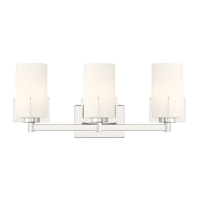 Millennium Froselle 3Lt Bathroom Vanity Light, Nickel/White Frosted