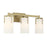 Millennium Froselle 3Lt Bathroom Vanity Light, Brass/White Frosted - 65003-VB