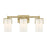 Millennium Froselle 3Lt Bathroom Vanity Light, Brass/White Frosted