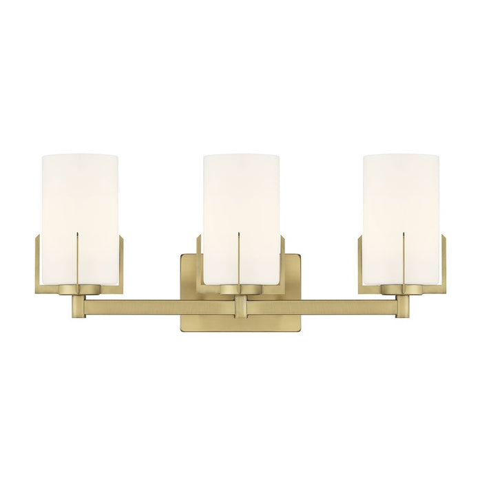 Millennium Froselle 3Lt Bathroom Vanity Light, Brass/White Frosted