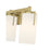 Millennium Froselle 3Lt Bathroom Vanity Light, Brass/White Frosted
