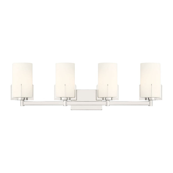 Millennium Froselle 4Lt Bathroom Vanity Light, Nickel/White Frosted
