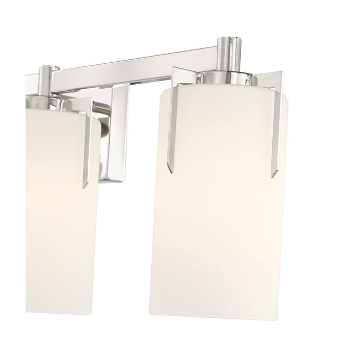 Millennium Froselle 4Lt Bathroom Vanity Light, Nickel/White Frosted
