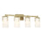 Millennium Froselle 4Lt Bathroom Vanity Light, Brass/White Frosted - 65004-VB
