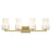 Millennium Froselle 4Lt Bathroom Vanity Light, Brass/White Frosted