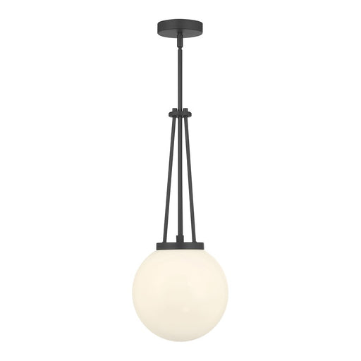 Millennium Lighting Vellin 1Lt Pendant, Matte Black/Shiny Opal