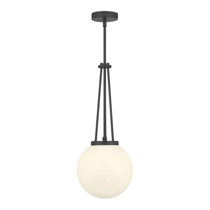Millennium Lighting Vellin 1Lt Pendant, Matte Black/Shiny Opal