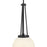 Millennium Lighting Vellin 1Lt Pendant, Matte Black/Shiny Opal