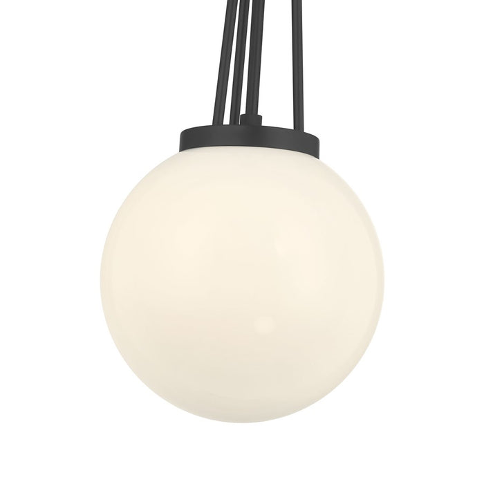 Millennium Lighting Vellin 1Lt Pendant, Matte Black/Shiny Opal