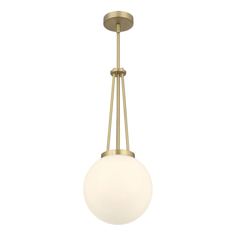 Millennium Lighting Vellin 1Lt Pendant, Brass/Shiny Opal - 65101-VB