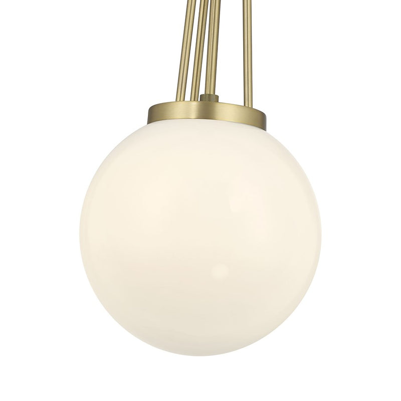 Millennium Lighting Vellin 1Lt Pendant, Brass/Shiny Opal