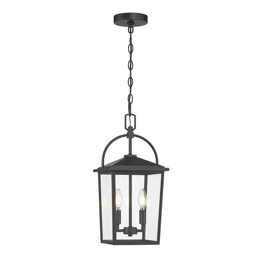 Millennium Lighting Strathden 2Lt Outdoor Pendant, Coated Black - 66402-PBK