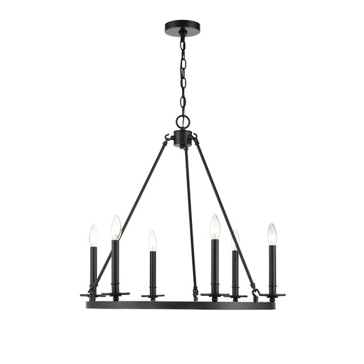 Millennium Florence Chandelier, Matte Black -
