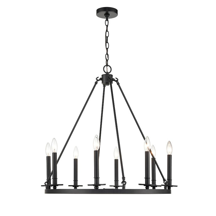 Millennium Florence Chandelier, Matte Black -