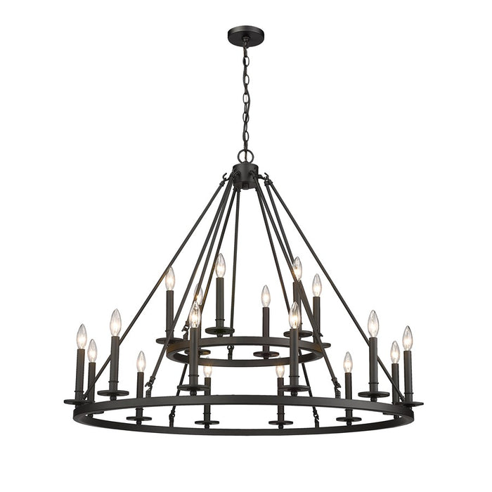 Millennium Lighting Florence 18 Light Chandelier, Matte Black