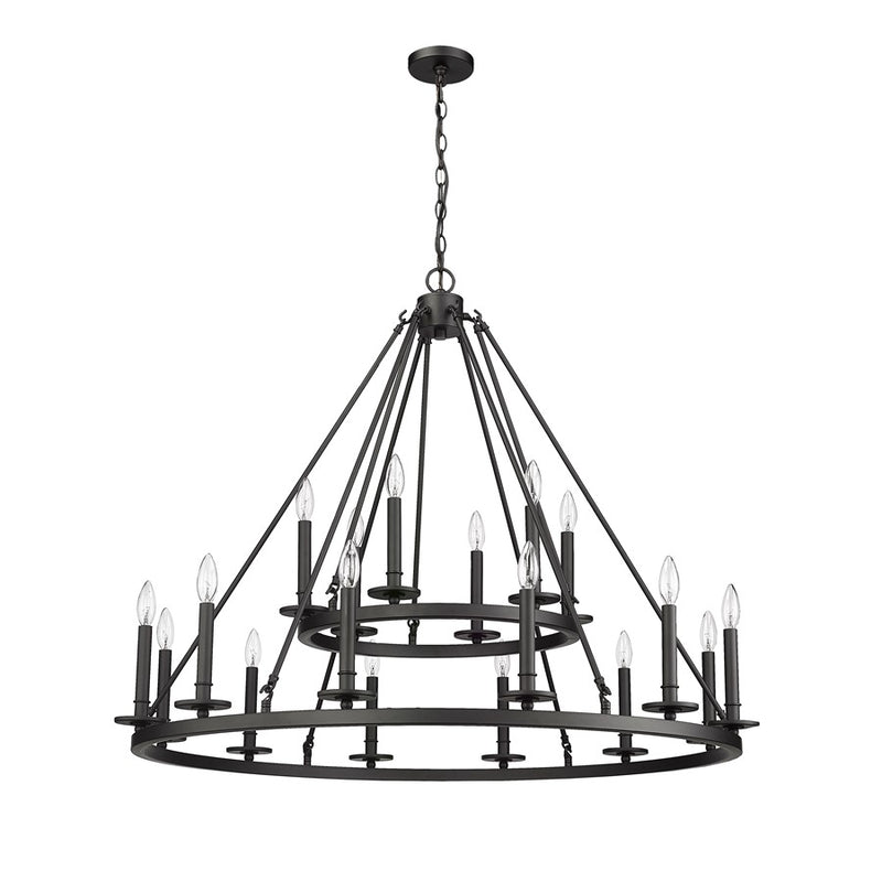 Millennium Lighting Florence 18 Light Chandelier, Matte Black