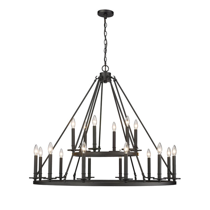 Millennium Lighting Florence 18 Light Chandelier, Matte Black