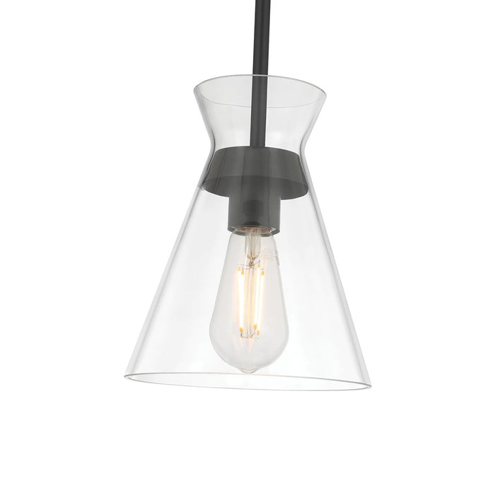 Millennium Lighting Amarella 1 Light 9" Pendant, Matte Black/Clear