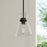 Millennium Lighting Amarella 1 Light 9" Pendant, Matte Black/Clear