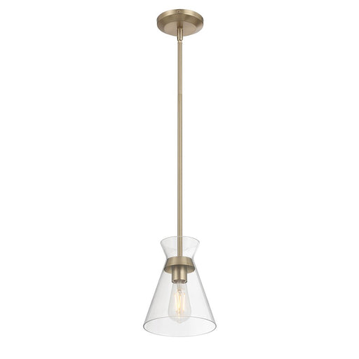 Millennium Lighting Amarella 1 Light 9" Pendant, Modern Gold/Clear - 69001-MG